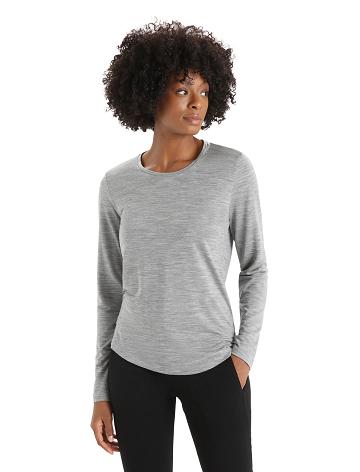 Icebreaker Merino Sphere II T-Shirt Naisten Long Sleeve Harmaat | FI 1643AHKP